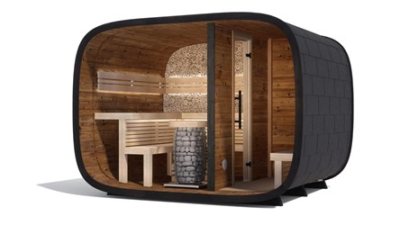 Round cube DOUBLE sauna webshop